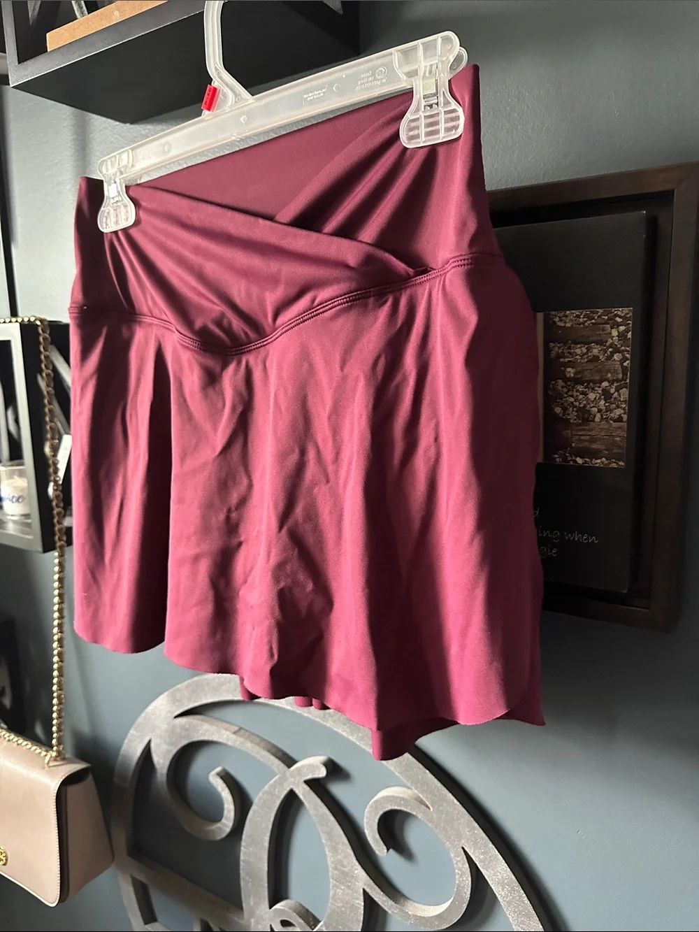 Women's Burgundy Athletic Skort